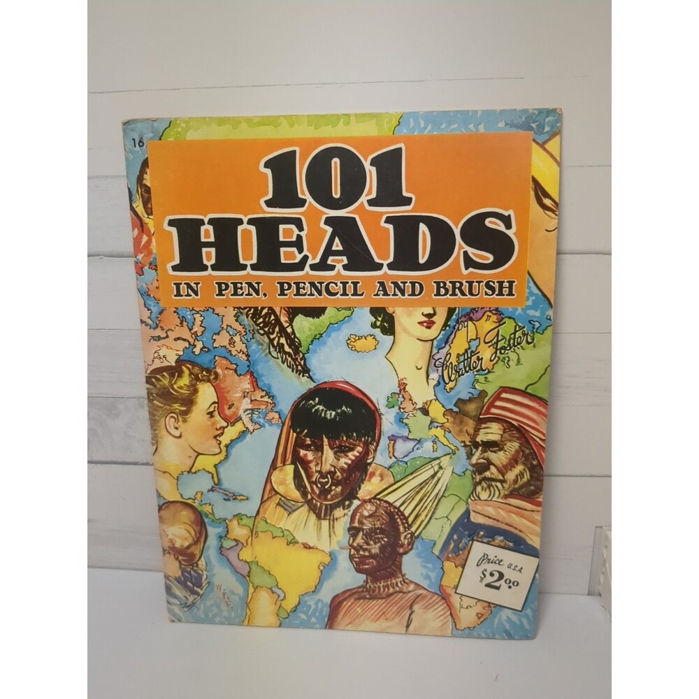 101 Heads Walter T Foster 1949 Illustrated Art Instruction Book